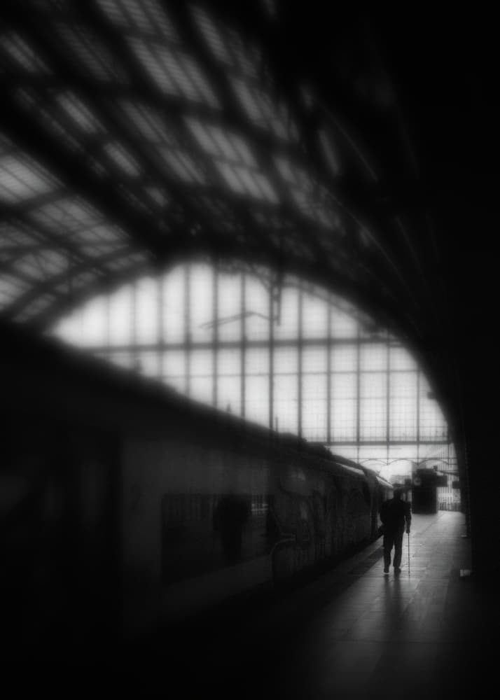 Station Silhouette Mood by Jorge Pimenta — canvas wall art