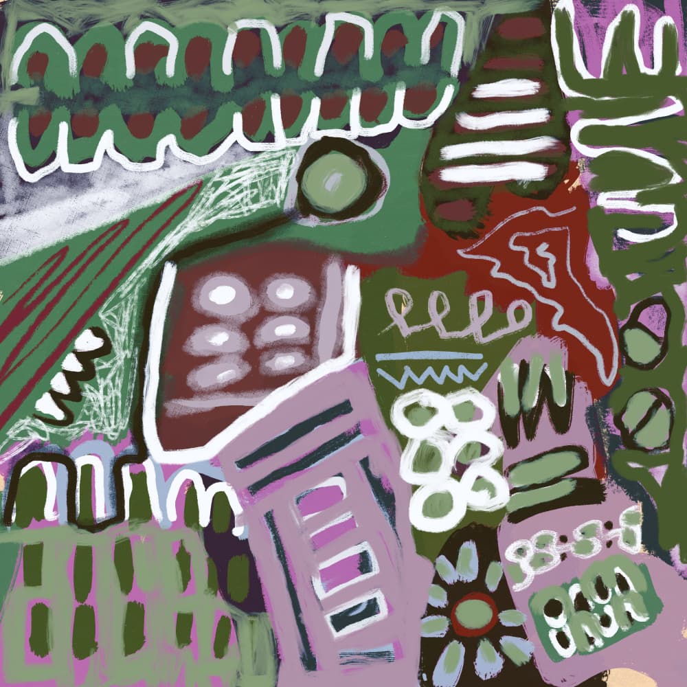 Vibrant Abstract Shapes by Sharyn Bursic — canvas wall art