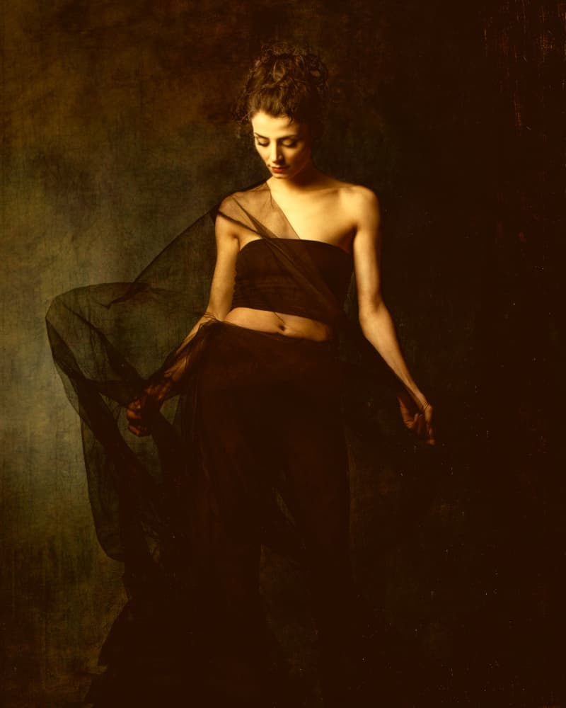 Mysterious Dark Elegance by Mehdi Mokhtari — canvas wall art