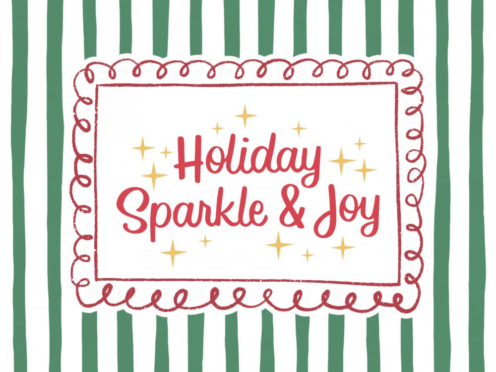 Holiday Sparkle And Joy by Jolly and Dash — canvas wall art