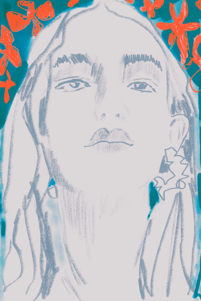 Abstract Woman Portrait by Beate Tubach — canvas wall art