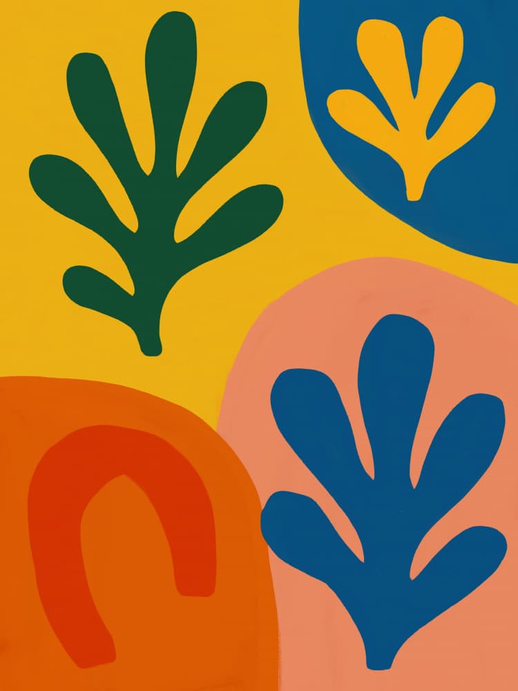 Modern Botanical Shapes by Little Dean — canvas wall art
