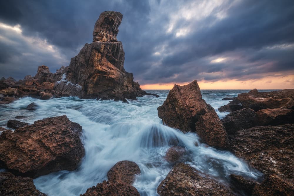 Majestic Coastal Power by Jean Claude Castor — canvas wall art