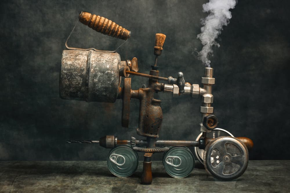 Whimsical Steampunk Contraption by Brig Barkow — canvas wall art