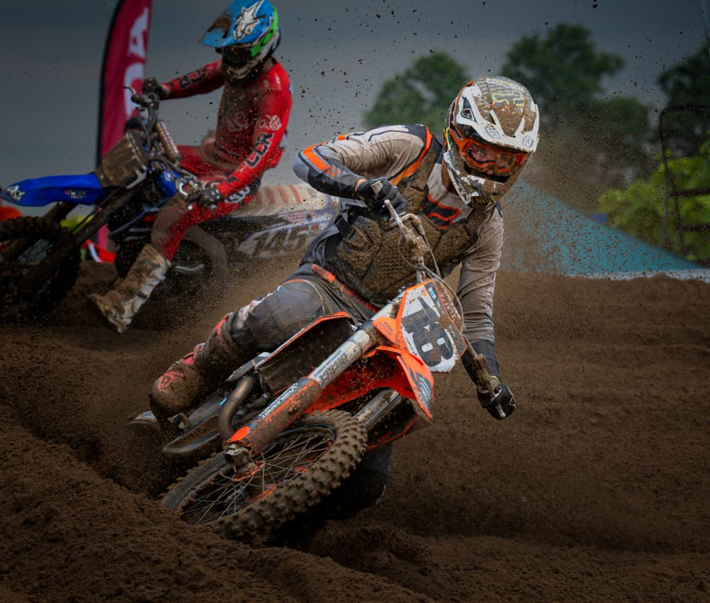 Extreme Motocross Racing by Leeian Dai — canvas wall art