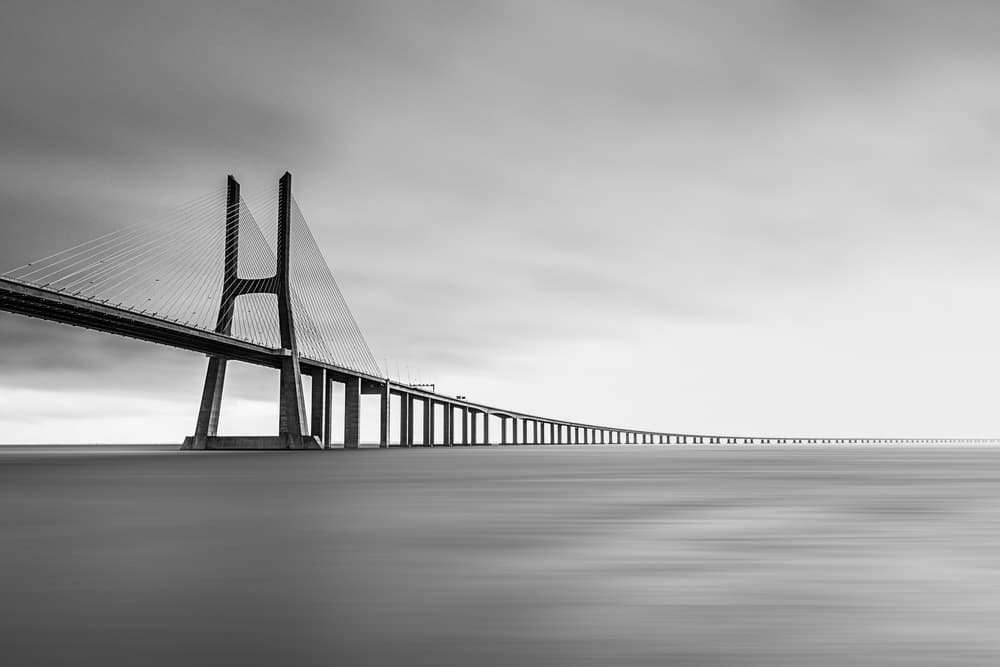 Long Serene Bridge by Jan Stria — canvas wall art