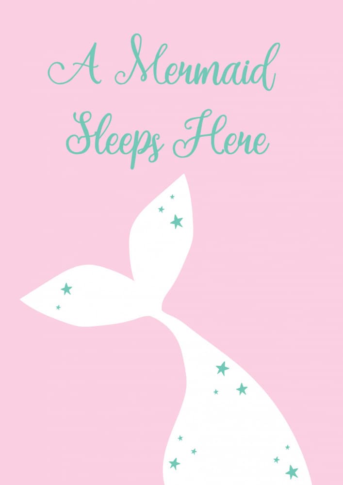 Mermaid Sleeps Here by Aislinn Simmonds — canvas wall art