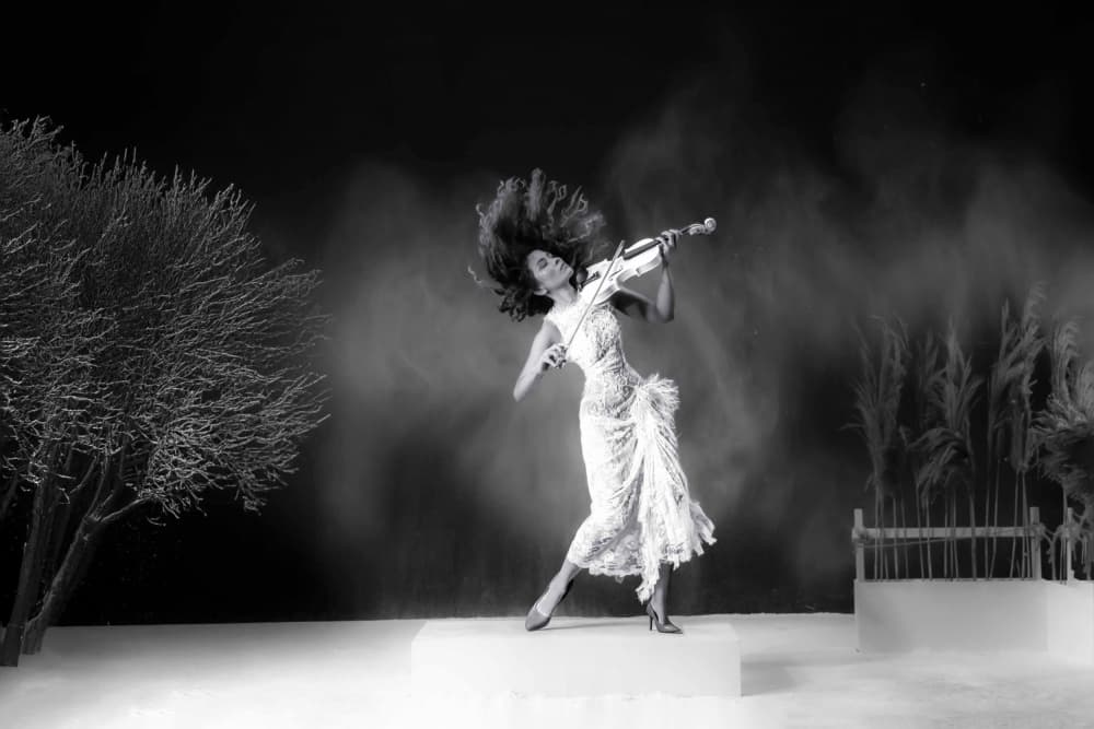 Dramatic Violin Performance by Agus Adriana — canvas wall art