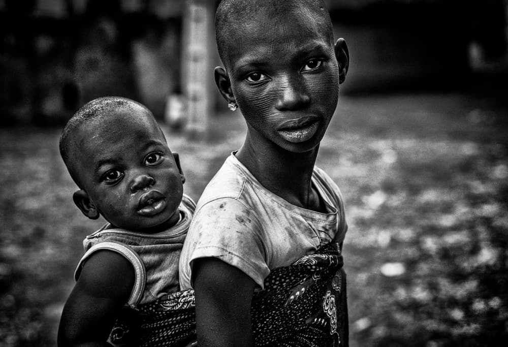 African Children Portrait by Joxe Inazio Kuesta Garmendia — canvas wall art