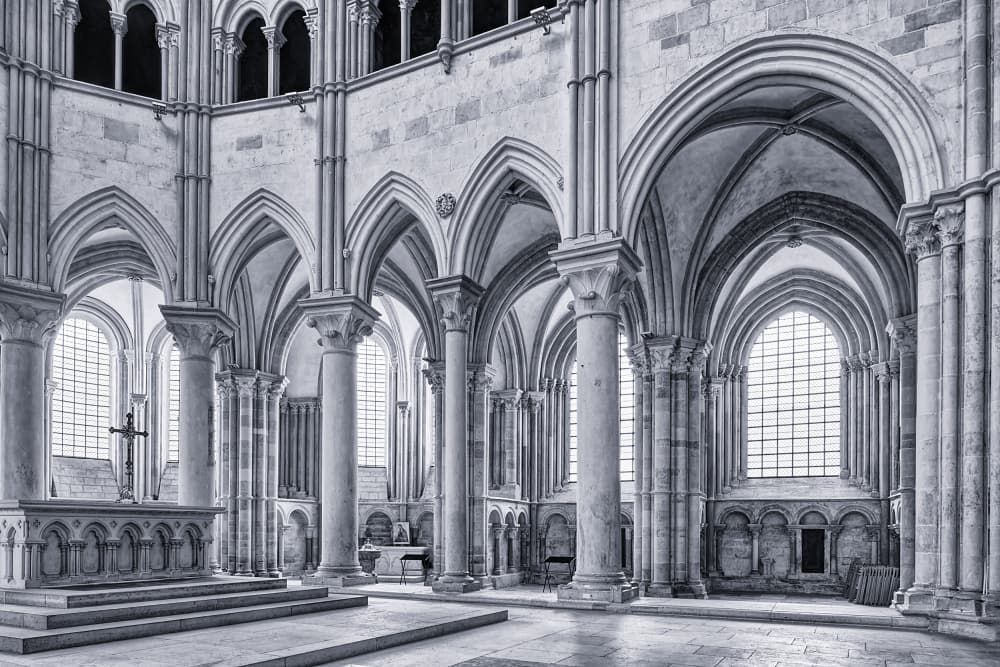Grand Cathedral Interior by Martin Fleckenstein — canvas wall art