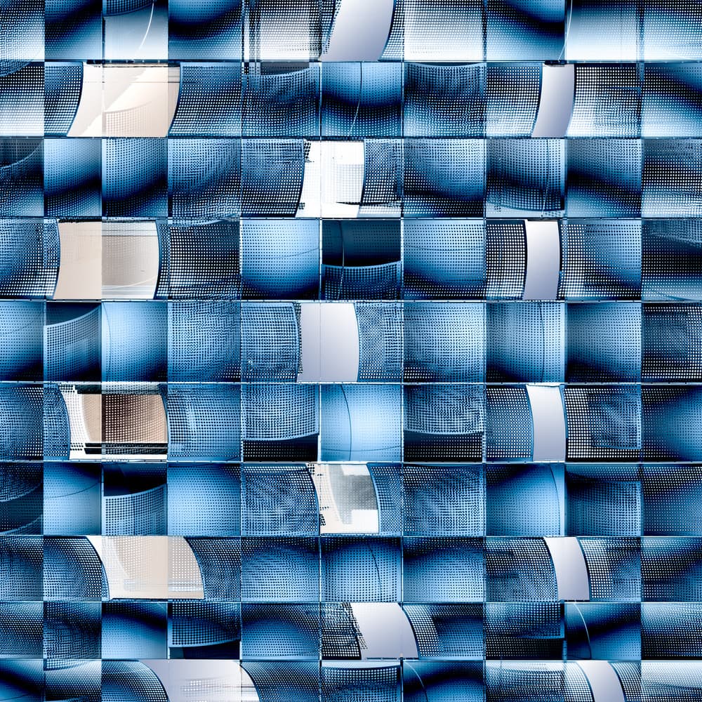 Sleek Blue Geometry by Harry Verschelden — canvas wall art
