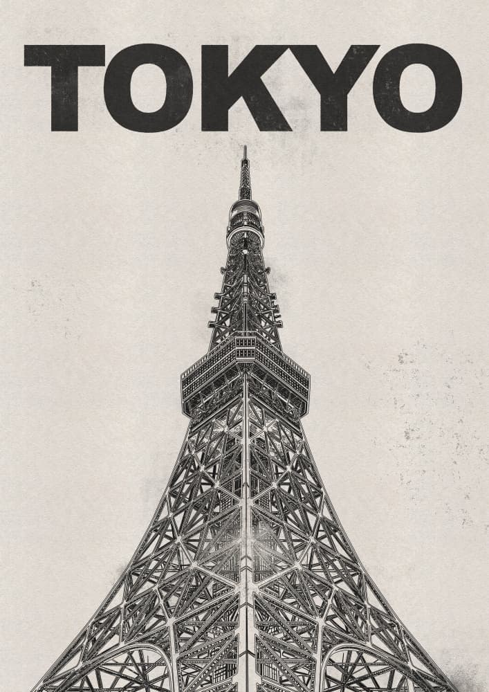 Iconic Tokyo Tower by Nicholas — canvas wall art