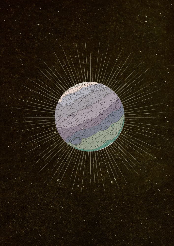 Pastel Cosmic Planet