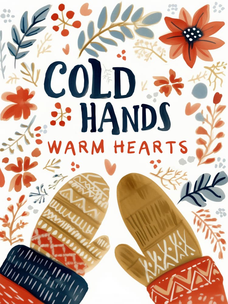 Cozy Mittens Magic by Treechild — canvas wall art