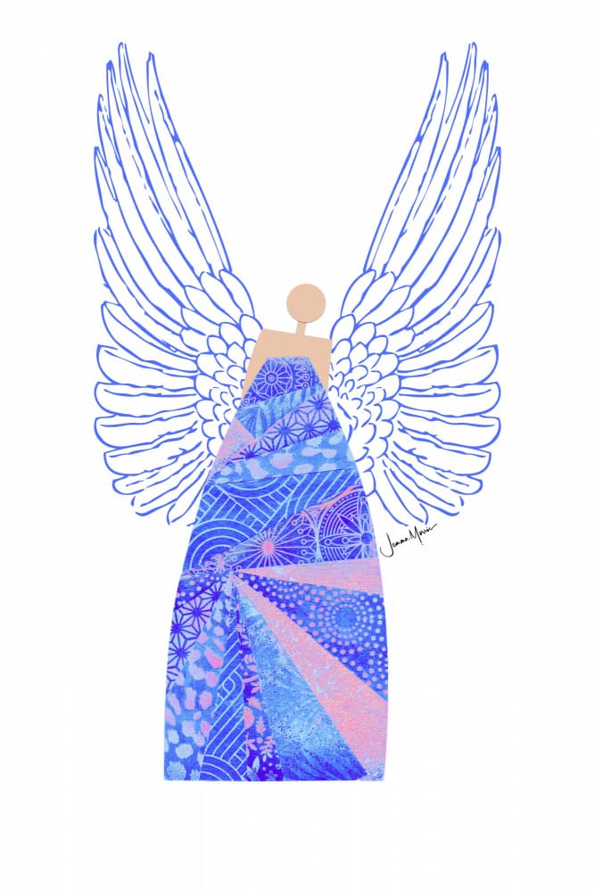 Serene Blue Angel by Jemma Morris — canvas wall art