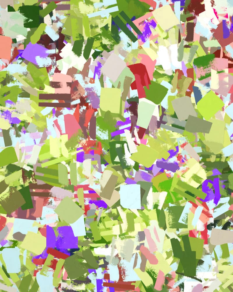 Vibrant Abstract Shapes by Uma Gokhale — canvas wall art