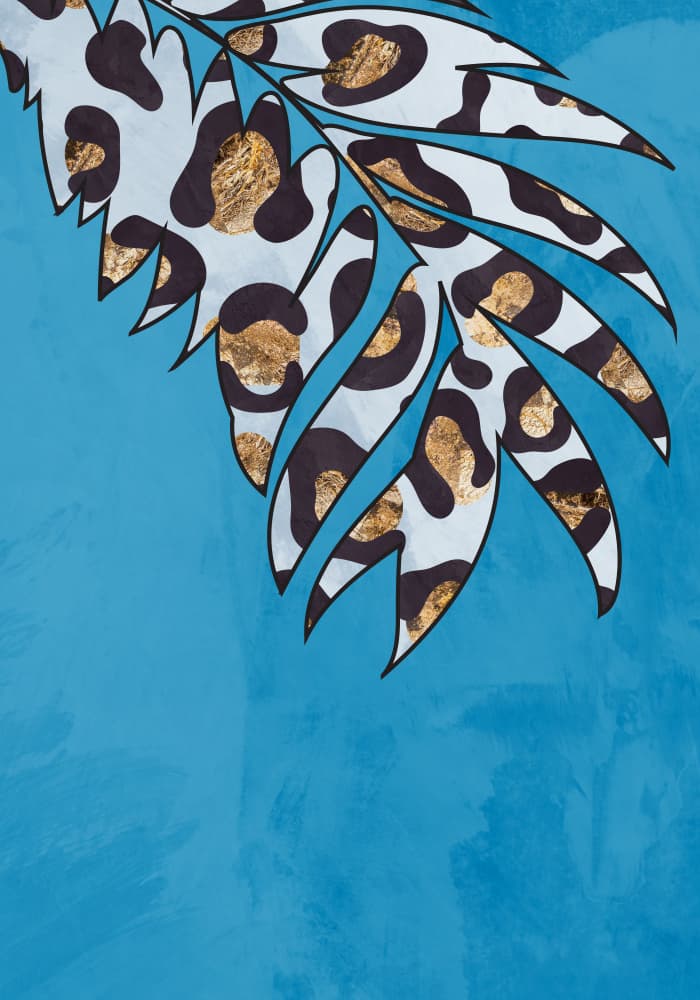 Golden Leopard Leaf by Sarah Manovski — canvas wall art
