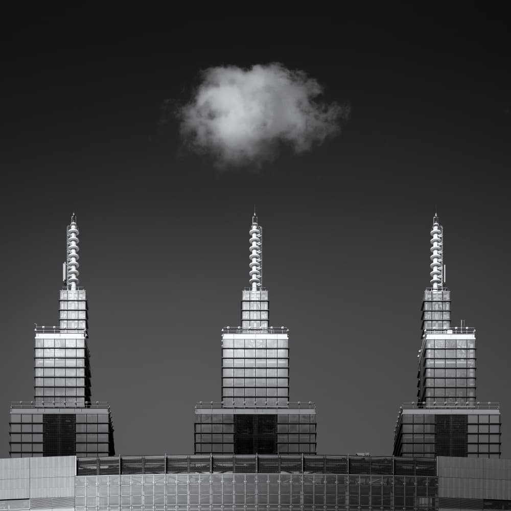 Spires Under Cloud by Akira TAKAUE — canvas wall art