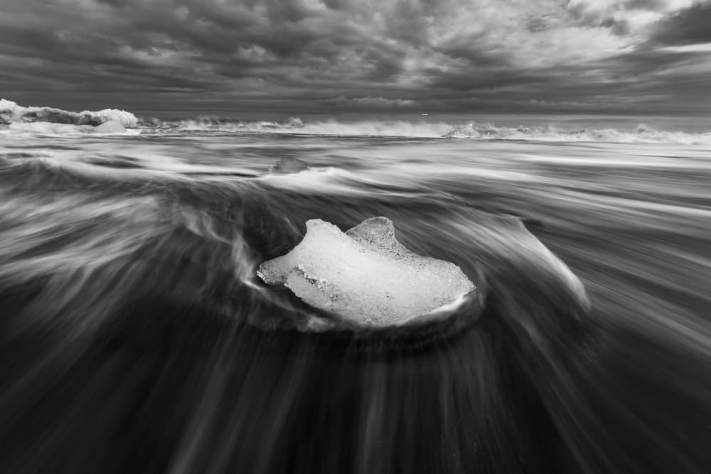 Flowing Ocean Ice by Irene Wu — canvas wall art