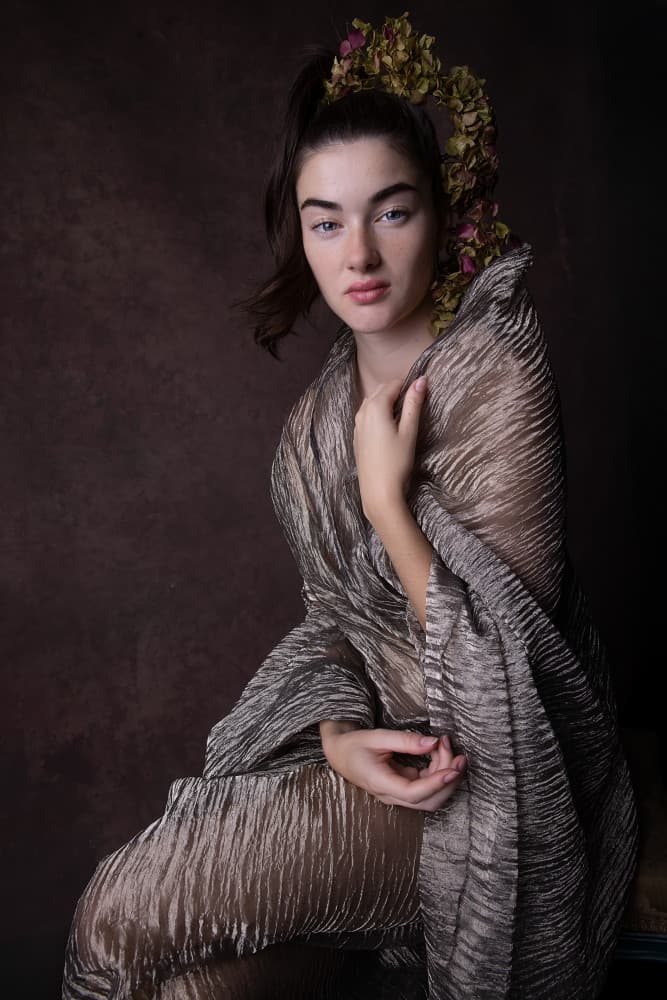 Elegant Floral Portrait by Joan Gil Raga — canvas wall art