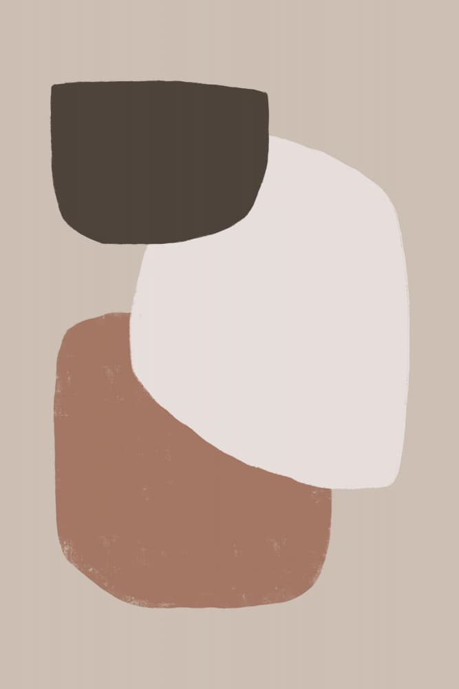 Minimalist Organic Shapes in Earthy Tones by uplusmestudio — canvas wall art