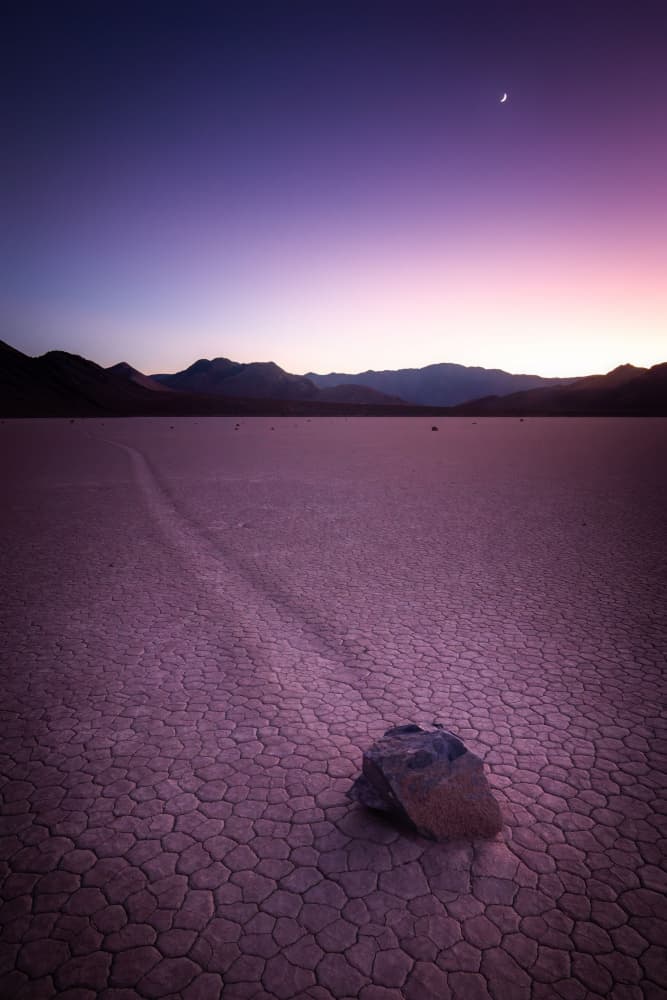 Racing Rock Twilight Desert by Christoph Schaarschmidt — canvas wall art