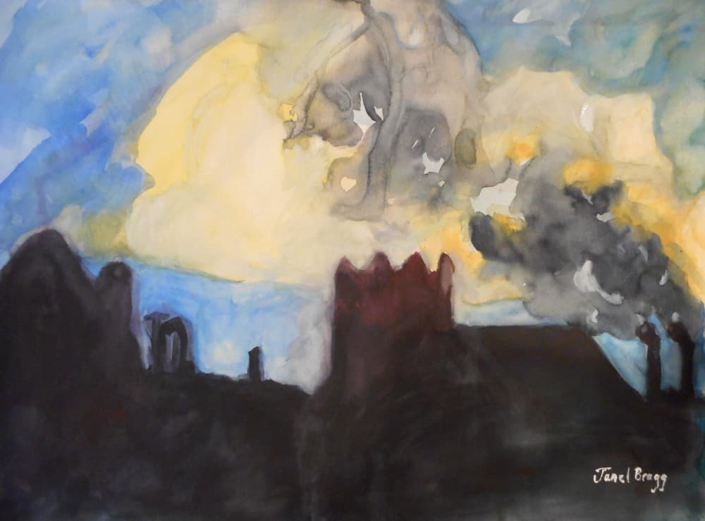 Ominous Castle Clouds by Janel Bragg — canvas wall art