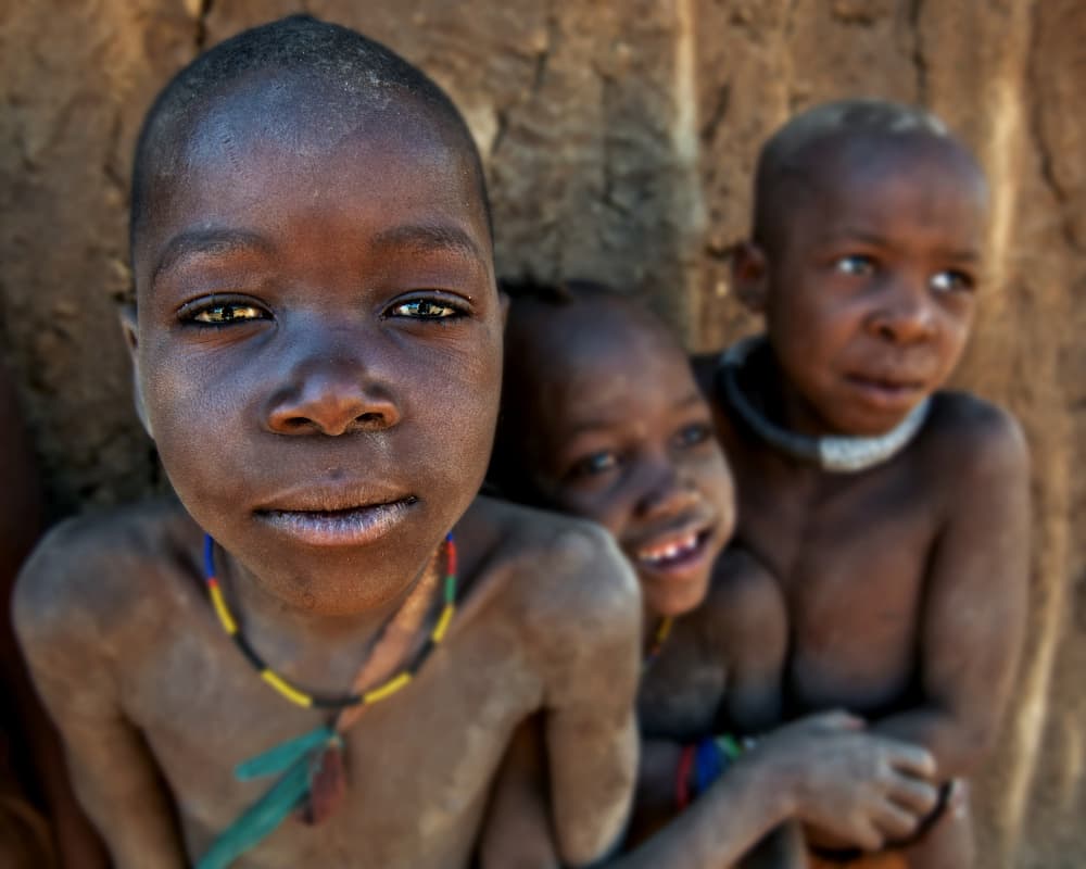 Curious African Children by Mark Boyle — canvas wall art