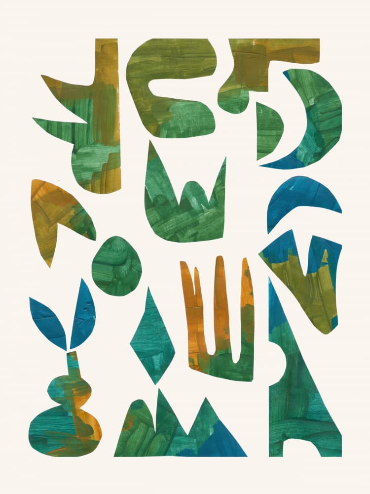 Abstract Organic Shapes by Ejaaz Haniff — canvas wall art