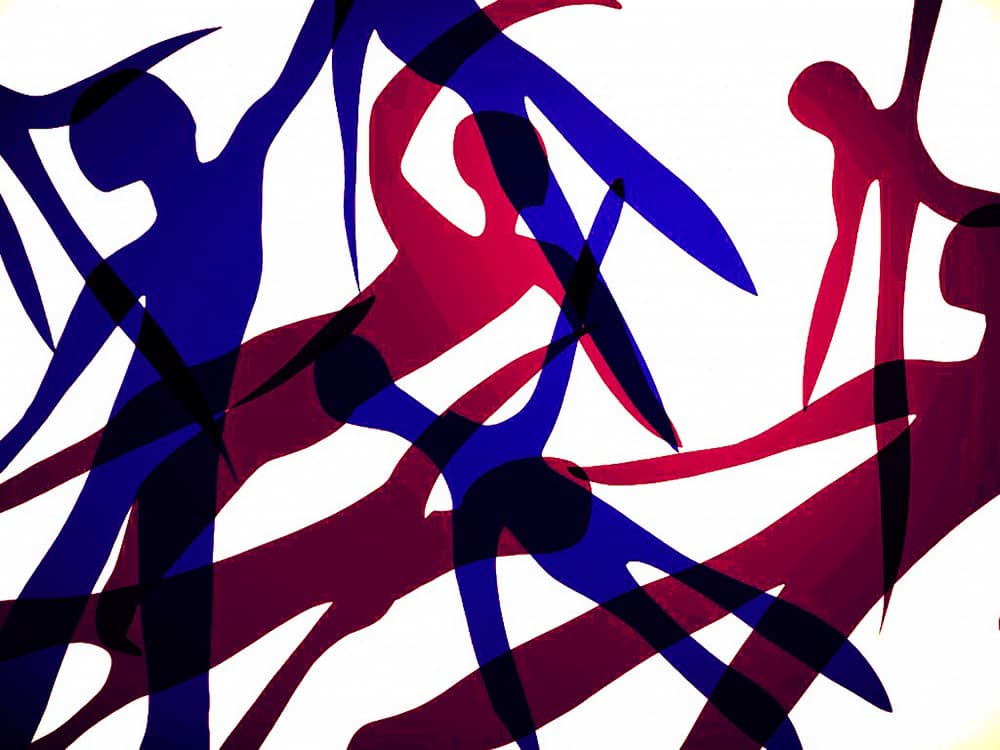 Dynamic Dance Figures by Jocelyn Wortley — canvas wall art
