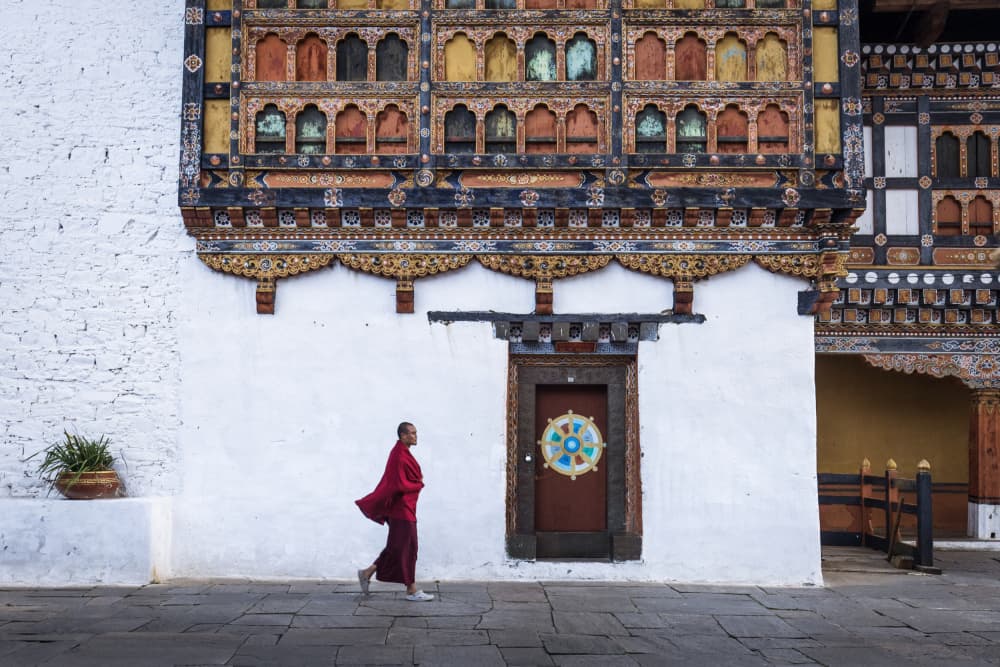 Bhutanese Monk Temple by Dan Mirica — canvas wall art