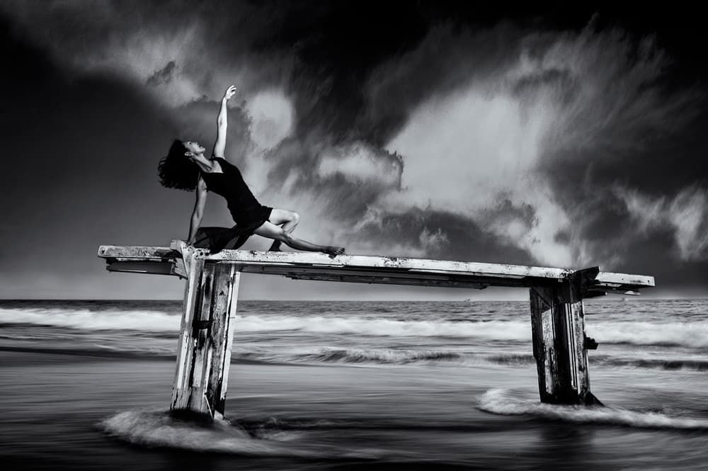 Graceful Pier Dance by Tina Kim — canvas wall art
