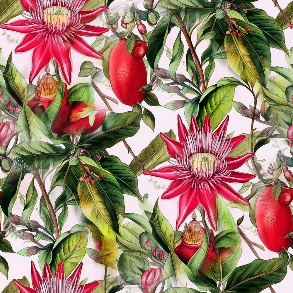 Vibrant Tropical Flora by Justyna Jaszke — canvas wall art