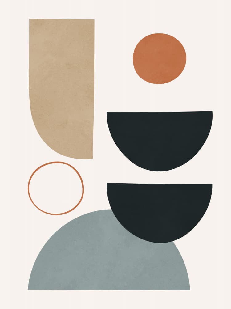 Earth Tone Geometric Shapes by Vitor Costa — canvas wall art