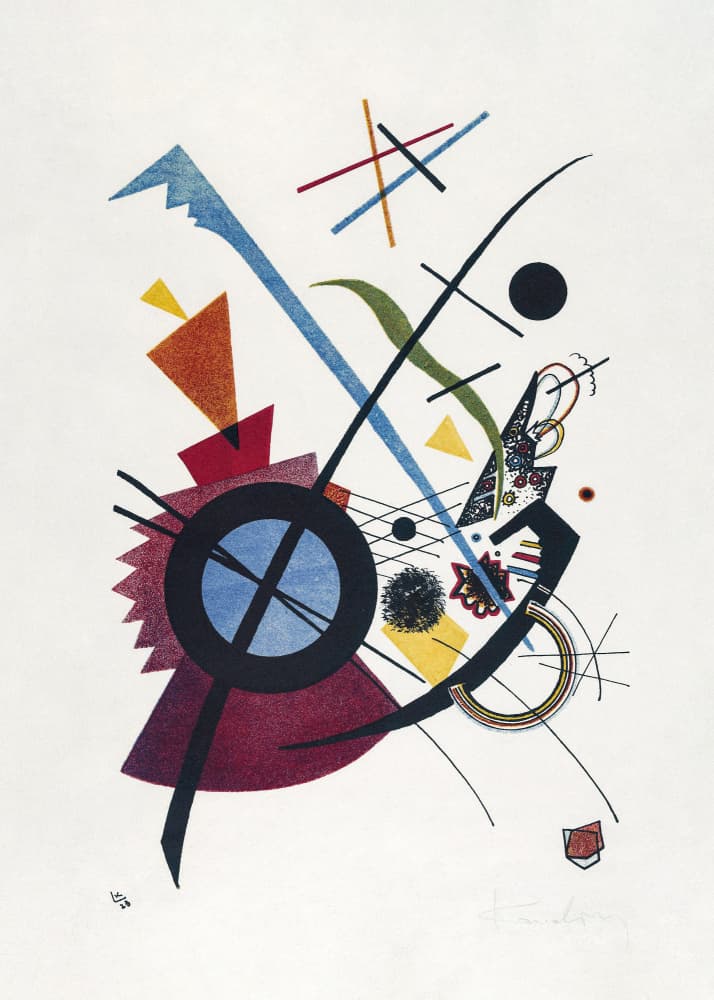 Violet(1923) From original Litograph by Wassily Kandinsky — canvas wall art
