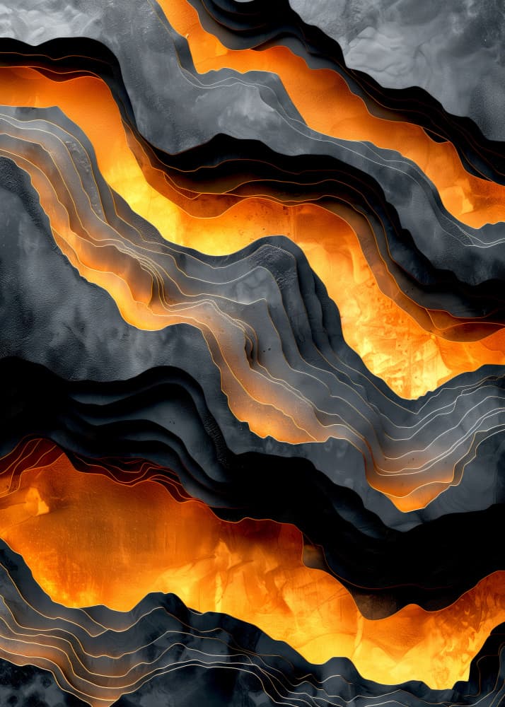 Molten Gold Waves by Justyna Jaszke — canvas wall art