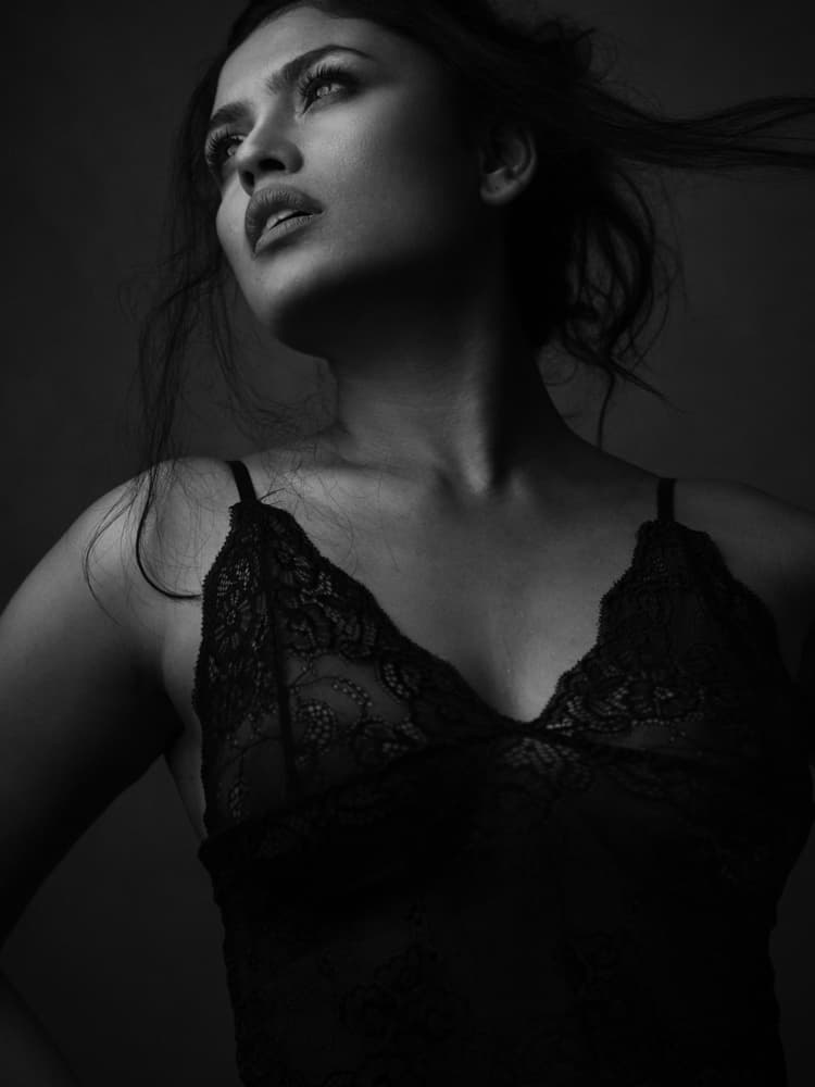 Sensual Lace Portrait by James Mahfuz — canvas wall art
