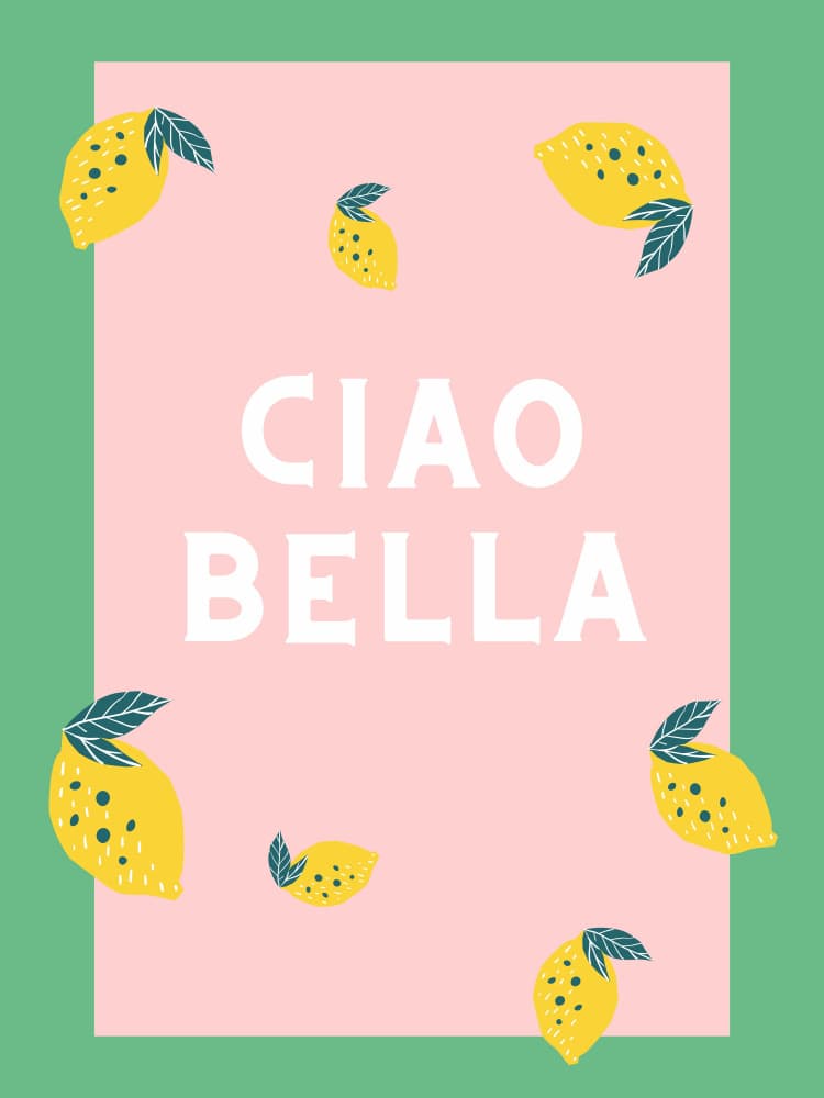 Ciao Bella Lemons by Ohkimiko — canvas wall art