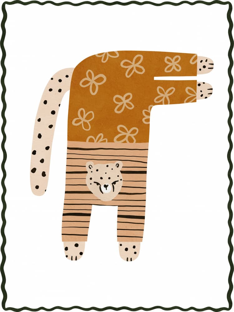 Whimsical Cheetah by Treechild — canvas wall art