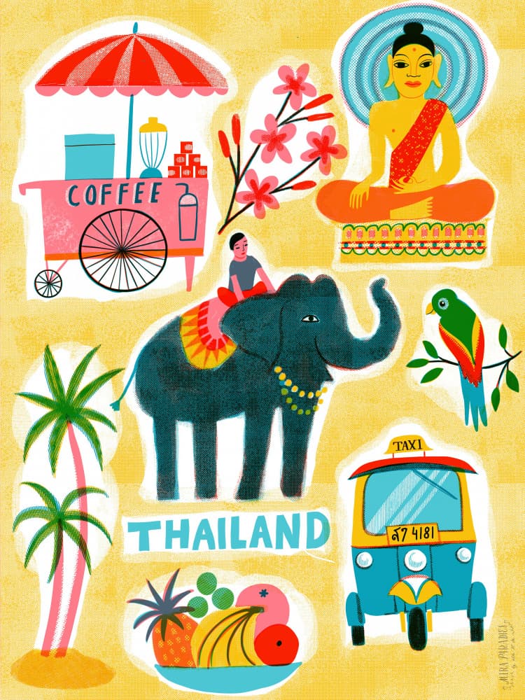 Vibrant Thai Journey by uta krogmann — canvas wall art