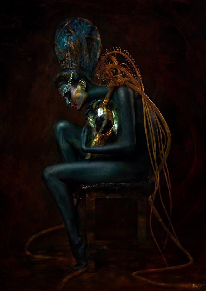 Gilded Heart Figure by Ivan Kovalev — canvas wall art
