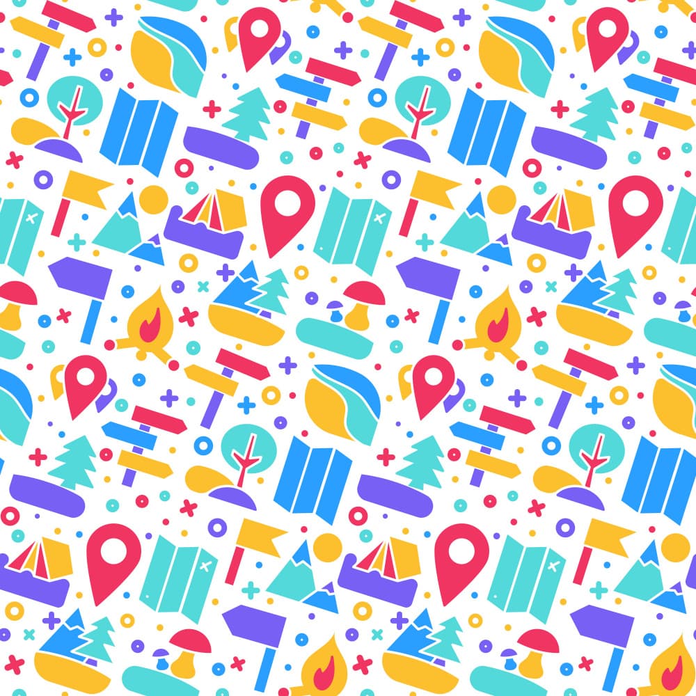 Outdoor Exploration Pattern by Marika Barsrsind — canvas wall art