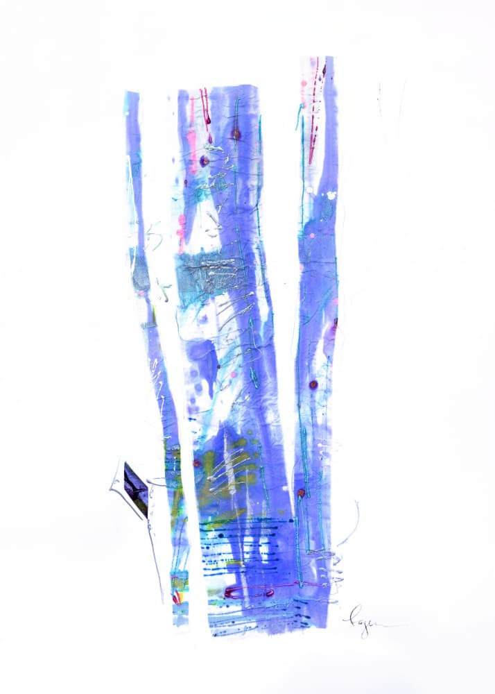 Violet Ribbons Flow by Dorothy Fagan — canvas wall art