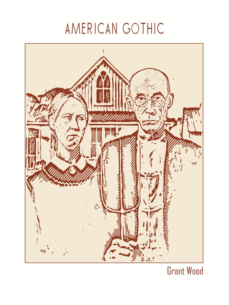 Gothic Farmhouse Portrait by Doa Project — canvas wall art