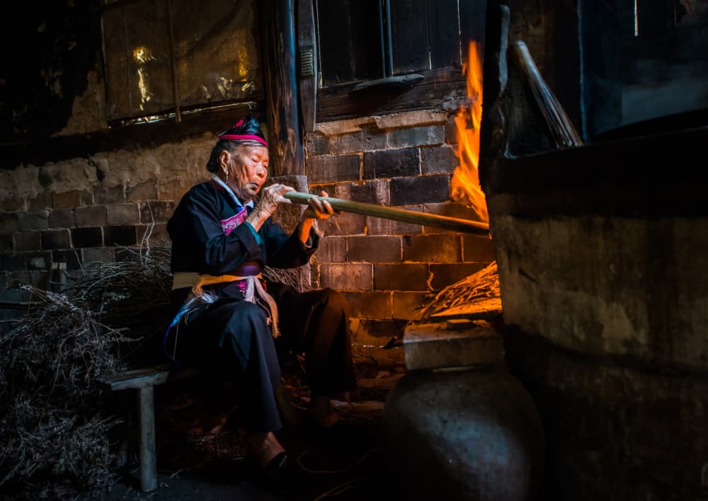 Traditional Fire Keeper by Melih Karakaya — canvas wall art