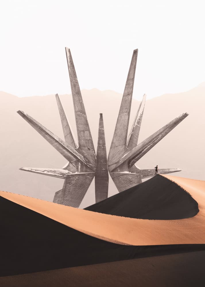 Desert Monument Solitude by Ariz Rab — canvas wall art