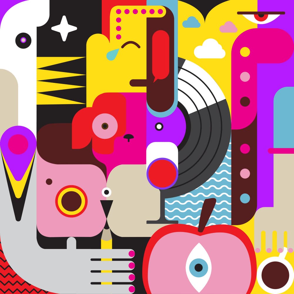 Vibrant Abstract Elements by Artem Pozdniakov — canvas wall art