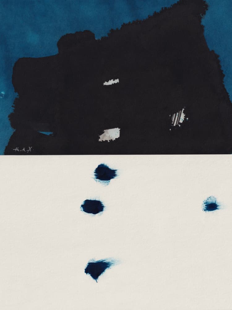 Indigo Ink Abstract by Thoth Adan — canvas wall art