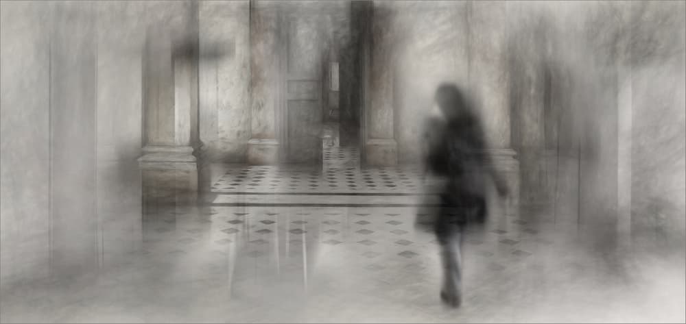 Ethereal Hallway Figure by Gilbert Claes — canvas wall art