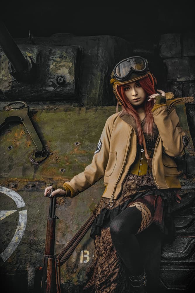 Steampunk Warrior Woman by KOIKI — canvas wall art